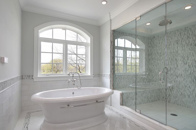 Elegant Bathroom with New Bathtub